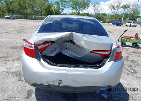 2015 Toyota Corolla Le из США, поврежденный, VIN 2T1BURHEXFC462694